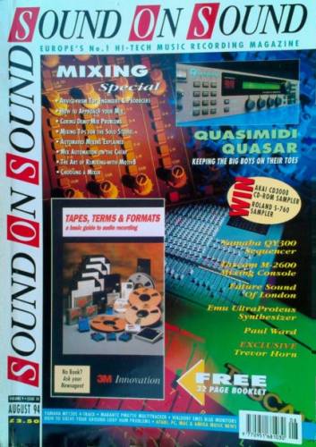  SOUND ON SOUND (US) AUGUST 1994 page 1